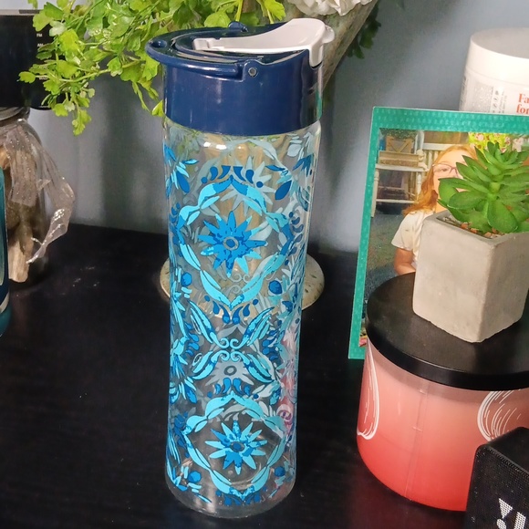 Kitchen Blue And Clear Plastic Cup Dishwasher Safe Like New Poshmark